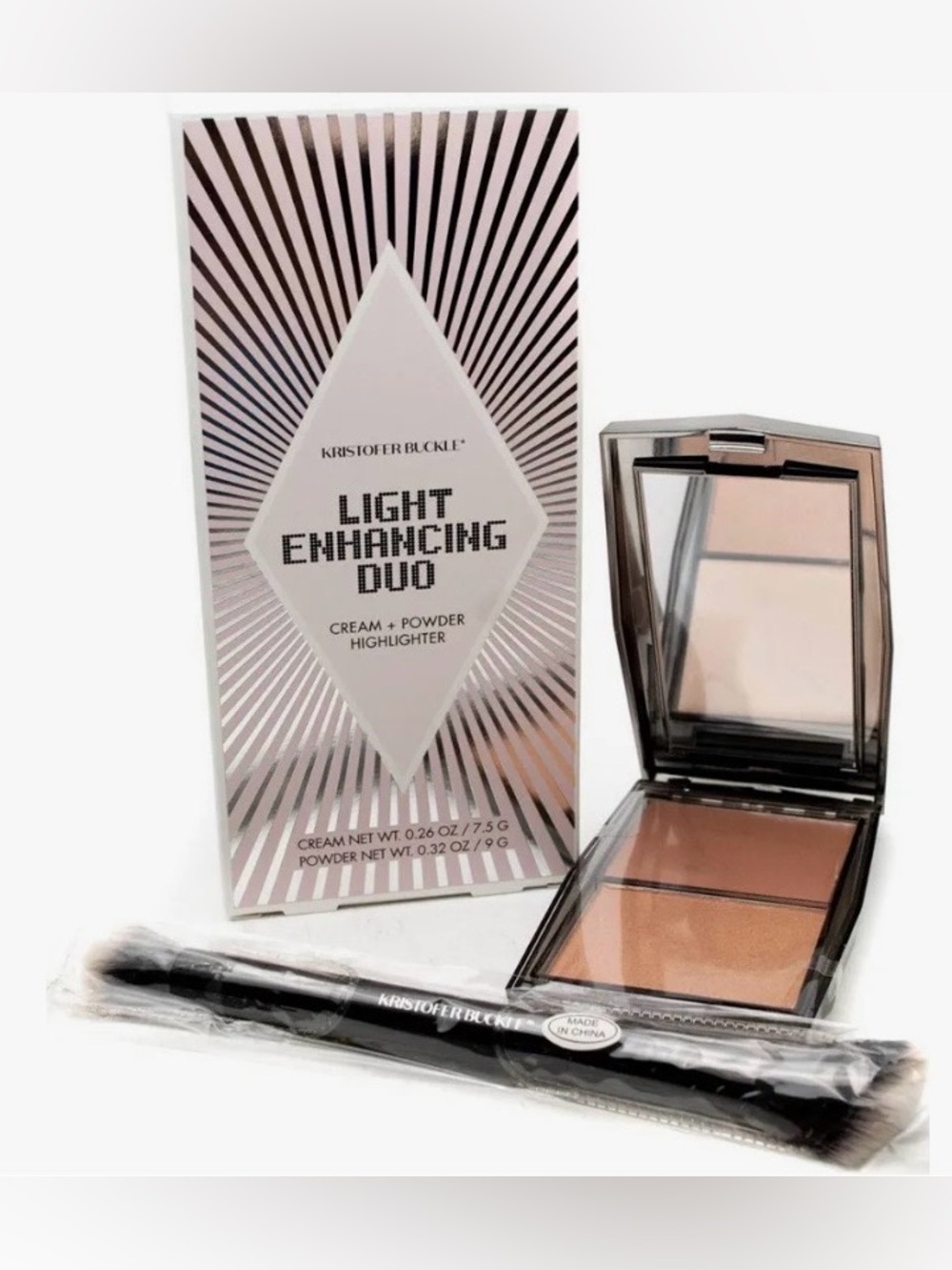 Kristofer Buckle Light Enhancing Duo Cream & Powder Highlighter